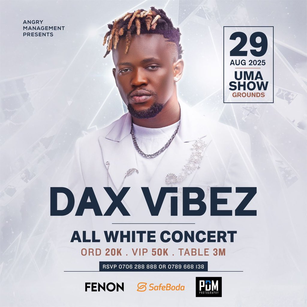 McSmilekist's tweet photo. Good idea
All white concert #firsteverconcert
Reserve your table now @20k ordinary , vip 50k & table massava 3M
@Daxvibes https://t.co/SWdCqTlUL9