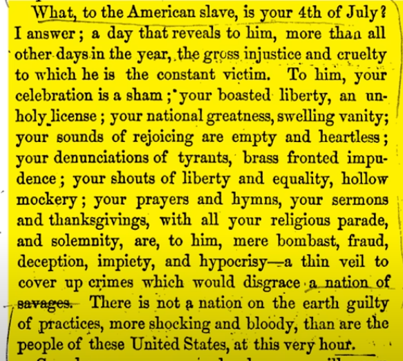 CalvinW7's tweet photo. @rolandsmartin Frederick Douglas - July 4th Speech Says, "A Nation of Savages" https://t.co/iRF8YXv9Nq