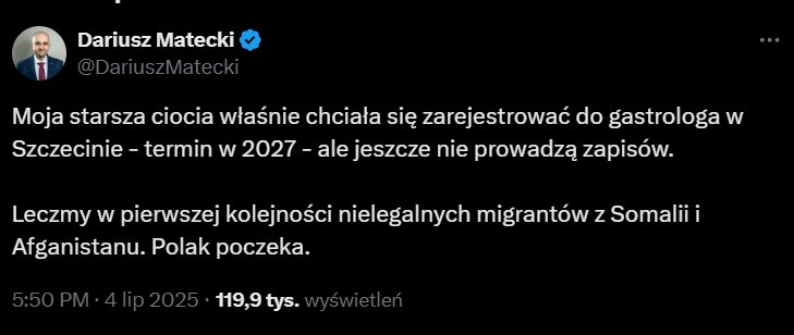 markiewkatomasz's tweet image. Klasyka.
Zamiast zająć się problemem niedofinansowania ochrony zdrowia w Polsce, Matecki zrzuca winę na imigrantów za pomocą zmyślonych historii.
Polska prawica coraz częściej będzie używała polityki antyimigranckiej ZAMIAST polityki socjalnej - jak robi to prawica w USA.
