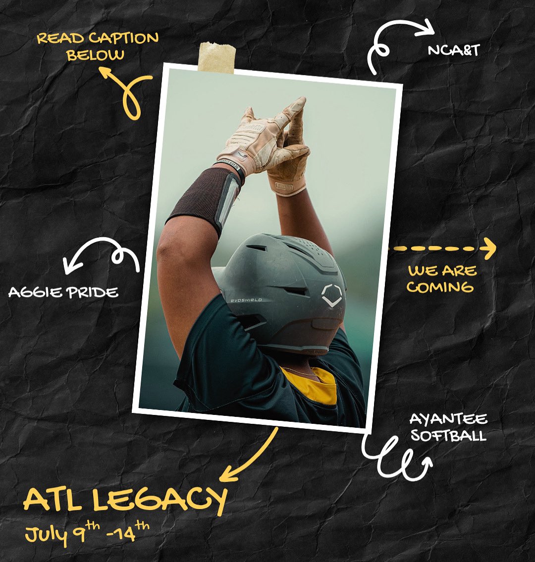 NCATSOFTBALL's tweet image. We WILL be attending the ATL LEGACY TOURNAMENT 🐾 All recruits please send your schedule to our twitter/X page (here!)