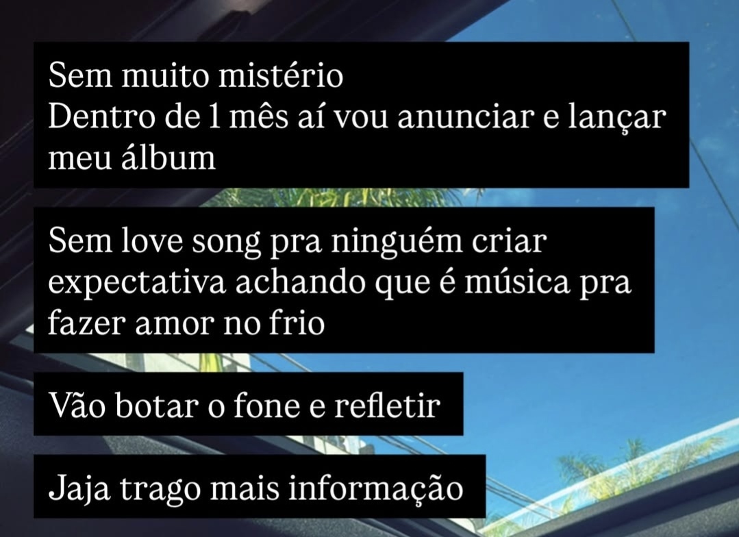 KAYBLACK 

NOVO ÁLBUM 💿

"Vão botar o fone e refletir"

🚨EM BREVE🚨