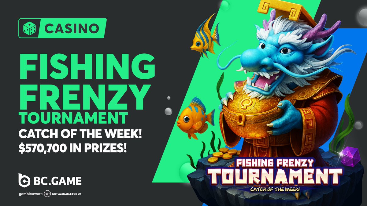 🎣 FISHING FRENZY TOURNAMENT
$570,700 PRIZE POOL!

Have you jumped in yet? The reels are hot and the waters are full of wins.

Play games like Fishing War, Alien Hunter &amp; more — hit the reels, climb the board, and net up to $10,000 weekly!

▸ Join now: bcg.bet/FishingFrenzy