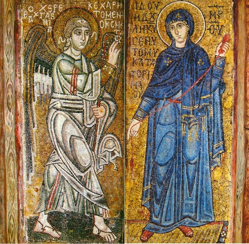 Byzantine Mosaics (@mosaicbyzantine) on Twitter photo Annunciation wikiart.org/en/byzantine-m… Annunciation wikiart.org/en/byzantine-m…