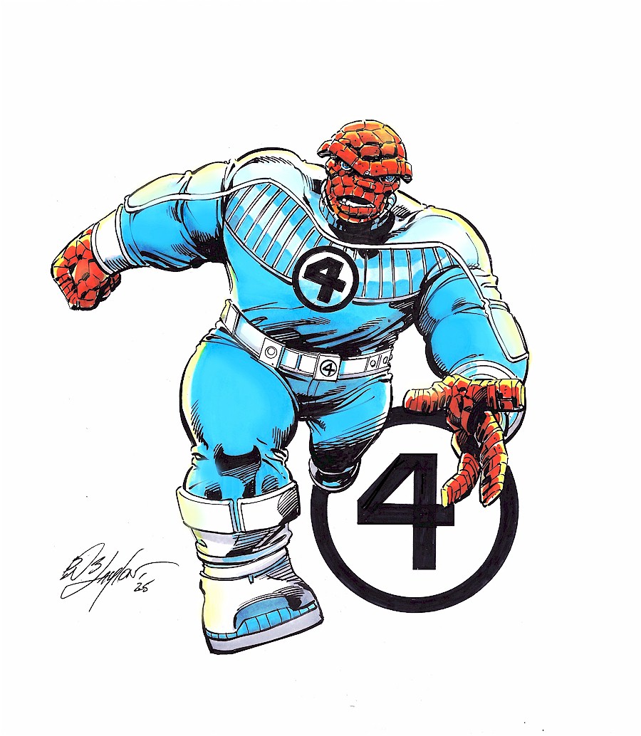 Bob_Layton's tweet image. We hold 'Drink & Draw' every Thursday night at
@DiceLatte Cafe in Seoul, SK. This week, the theme was "Characters Who are EXCLUSIVELY Part of a Team". So, with the upcoming MCU film, I picked The Thing! All sketches will be auctioned for local charity.
@Marvel @FantasticFour