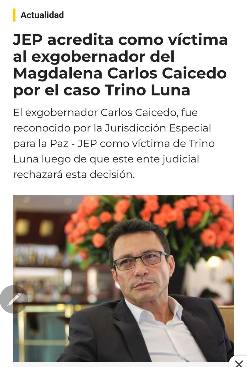 MISS POIROT (@misspoirot07) on Twitter photo La JEP acaba de confirmar lo que muchos sabíamos: <a href="/carlosecaicedo/">Carlos Caicedo</a> fue víctima de un aparato criminal que mezcló paramilitarismo, politiquería y sistema judicial para callar voces incómodas.
No era justicia, era venganza disfrazada.
Y hoy la verdad comienza a abrirse paso. La JEP acaba de confirmar lo que muchos sabíamos: <a href="/carlosecaicedo/">Carlos Caicedo</a> fue víctima de un aparato criminal que mezcló paramilitarismo, politiquería y sistema judicial para callar voces incómodas.
No era justicia, era venganza disfrazada.
Y hoy la verdad comienza a abrirse paso.