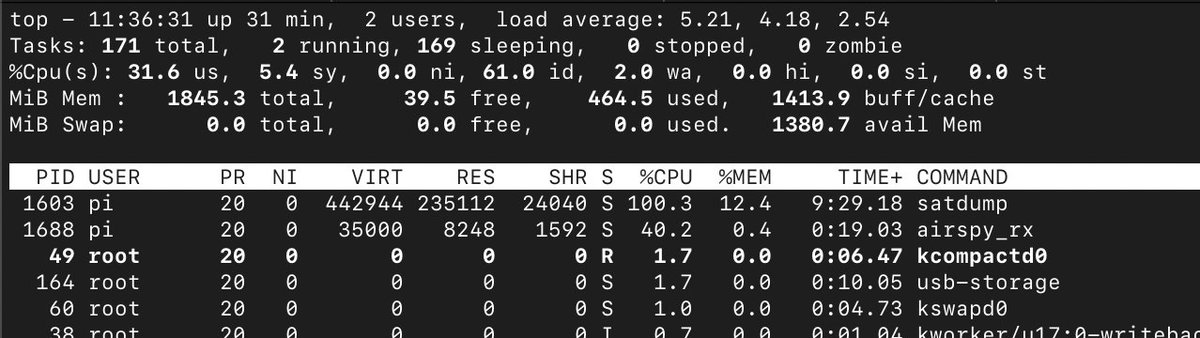 r2cloud1's tweet photo. Added support for Airspy. It consumes much less CPU when sampling at 3 or 6 MSPS when compared to spyserver (~90% vs ~40%)

This is especially important for Satdump integration and weather satellites. https://t.co/neElvVLIX8