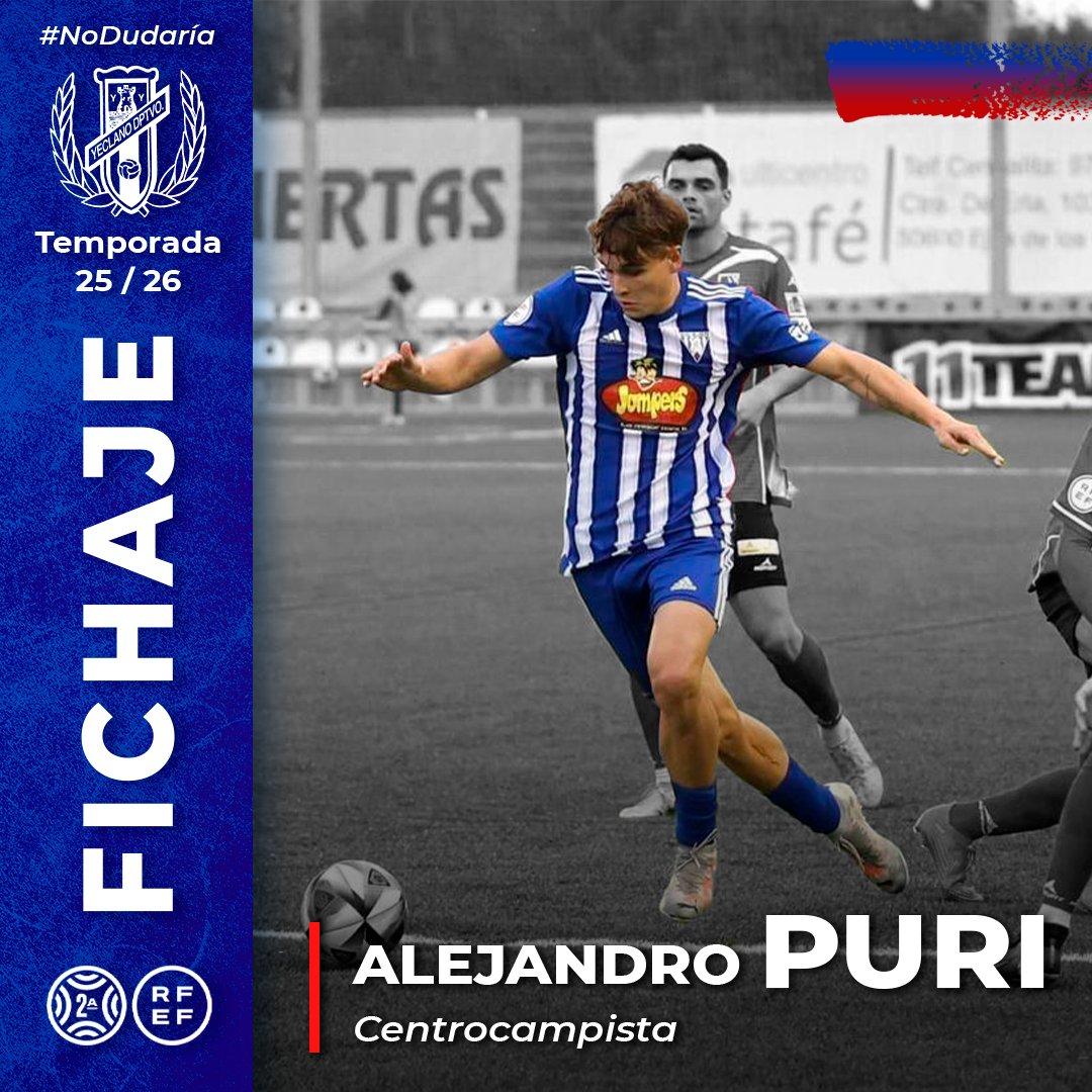 📣 #OFICIAL | 🔵🔴

🔝🔋 El séptimo fichaje es <a href="/alejandro_puri/">Alejandro Puri</a>, mediocentro con gran despliegue físico y mucha agresividad 💪🔛

🤗 ¡Bienvenido a La Constitución! 🏟

📝 25 años
➡️ SD Ejea
📍 Cariñena (Zaragoza)

#SegundaRFEF 📊
#GraciasAfición 🙌
#YeclanoDptvo25_26 ⚽️