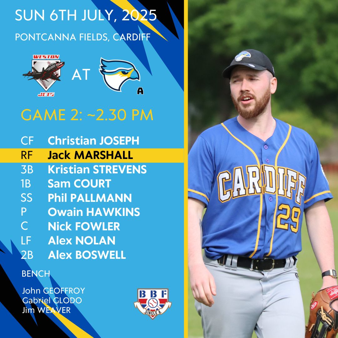 Cardiff Merlins Baseball Club ⚾️ 🏴 (@cardiffbaseball) on Twitter photo Tomorrow, Merlins AA are away at <a href="/BristolBaseball/">Bristol Baseball Club</a> Bats, while Merlins A host <a href="/WestonJets/">Weston Jets</a> at Pontcanna Fields. 1st pitch is at 12 noon. Go Merlins!! Tomorrow, Merlins AA are away at <a href="/BristolBaseball/">Bristol Baseball Club</a> Bats, while Merlins A host <a href="/WestonJets/">Weston Jets</a> at Pontcanna Fields. 1st pitch is at 12 noon. Go Merlins!!