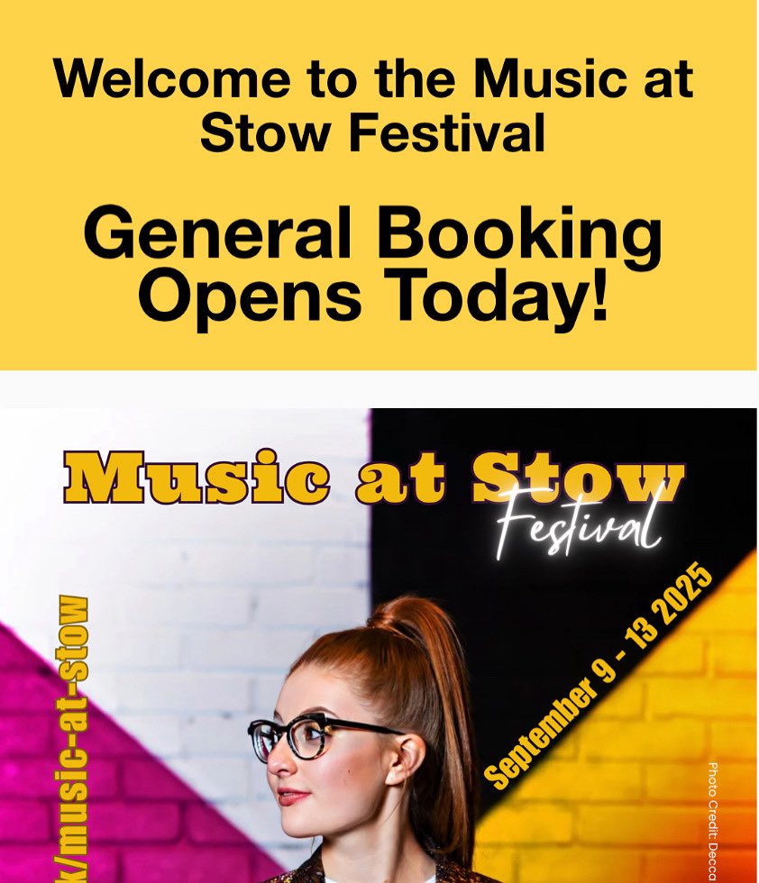 Music At Stow (@musicatstowfest) on Twitter photo Bookings are now open for our festival, running from Tuesday 9th to Saturday 13th September 2025! Tickets available starting at £10. Link in bio <a href="/musicatstowfest/">Music At Stow</a>
#stowonthwold #cotswolds #festival #music #classical #folk #jazz #blues #soul #motown #Gloucestershire Bookings are now open for our festival, running from Tuesday 9th to Saturday 13th September 2025! Tickets available starting at £10. Link in bio <a href="/musicatstowfest/">Music At Stow</a>
#stowonthwold #cotswolds #festival #music #classical #folk #jazz #blues #soul #motown #Gloucestershire