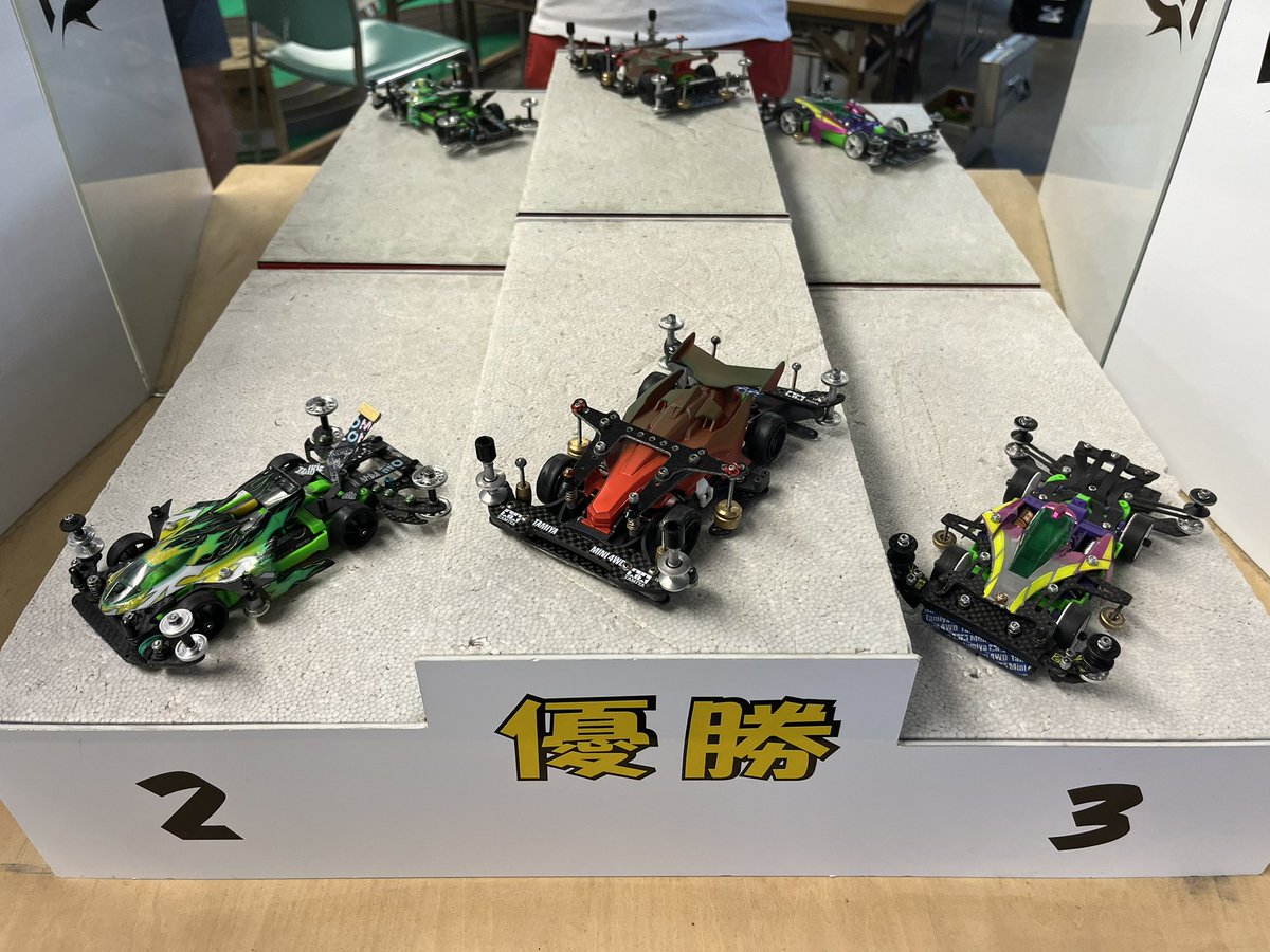 Mini4S7's tweet image. ワークスナイト結果
優勝 カタオカ選手
準優勝 チャラファイア選手
3位 ザキ選手
入賞おめでとうございます㊗️