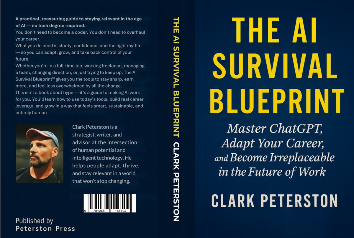 🚀It’s here.

📘 The AI Survival Blueprint is now available on Kindle.

If you’ve ever worried AI might replace your job — this book shows how to use it to amplify your value instead.

👉 amazon.co.uk/dp/B0FGQPPHBJ

#AI #ChatGPT #Careers #FutureOfWork #Books