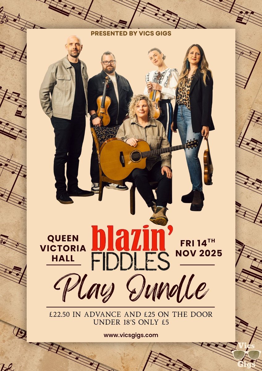 Our first time playing Oundle!  Can't wait!

Join us Friday 14th November at Queen Victoria Hall 🎻

🎫 blazinfiddles.com 🎫