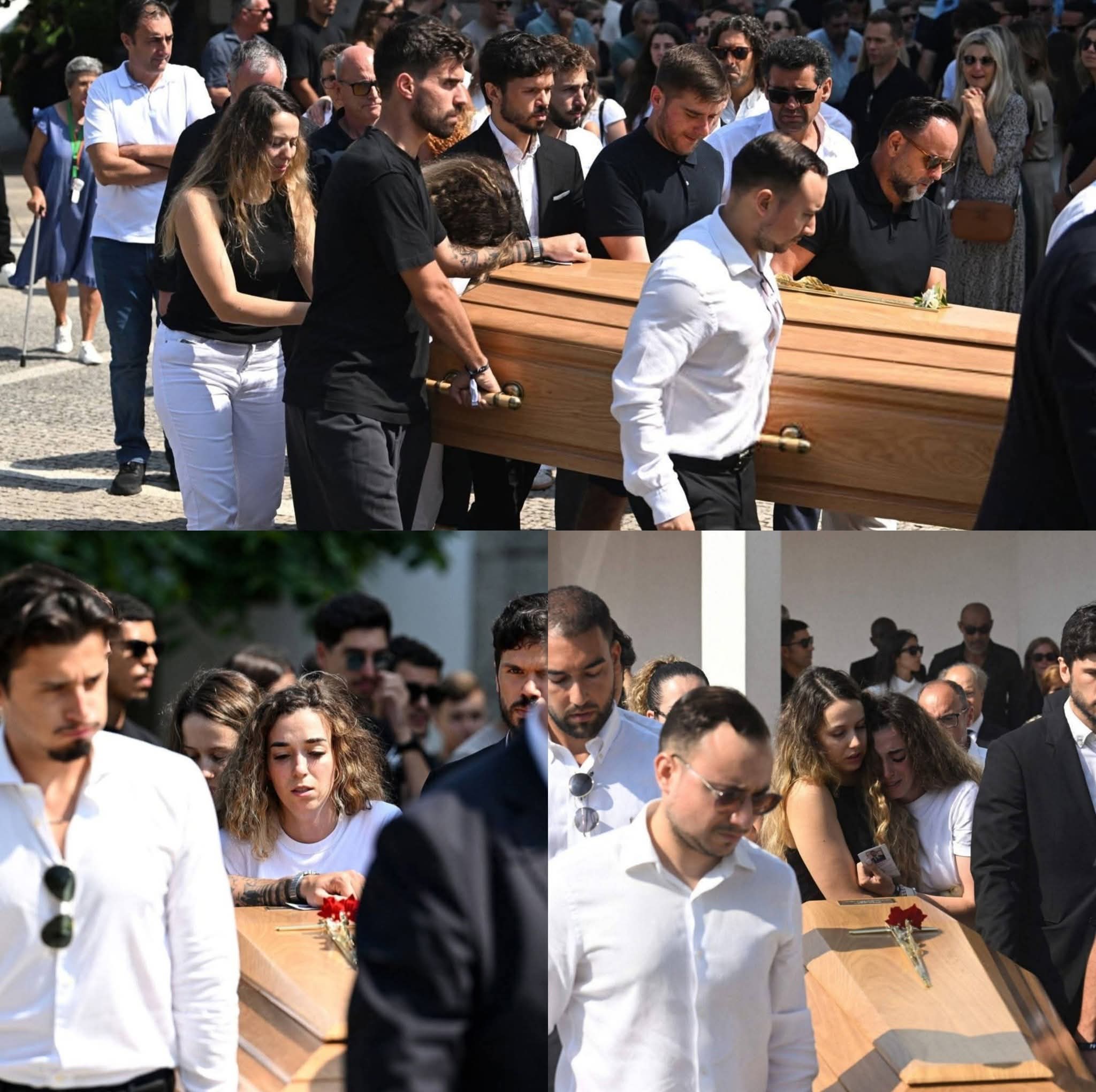 Velorio de Diogo Jota y André en Oporto, Portugal.