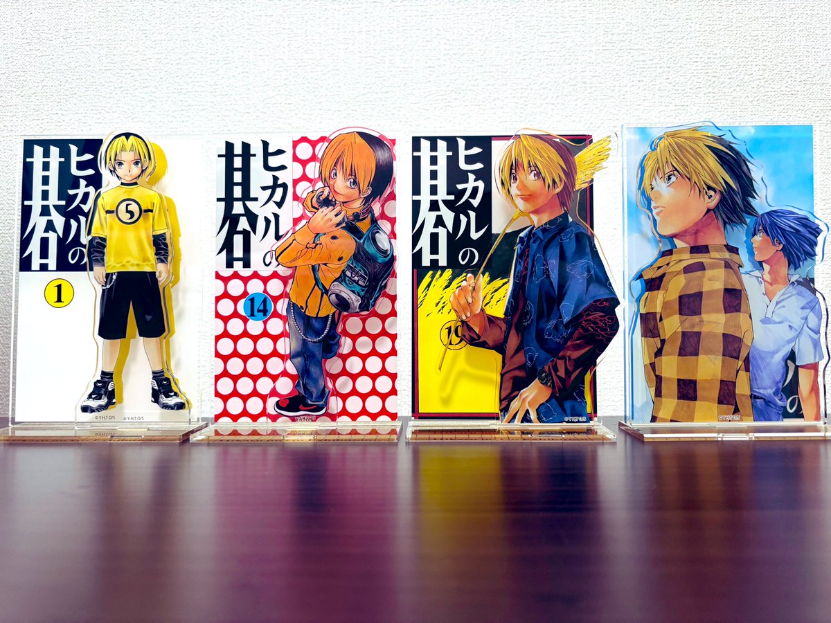 単行本表紙でわかるヒカルの成長
表紙アクスタ最高すぎる、ありがとうございます…！！！！
 #ヒカルの碁展東京に行ってきました