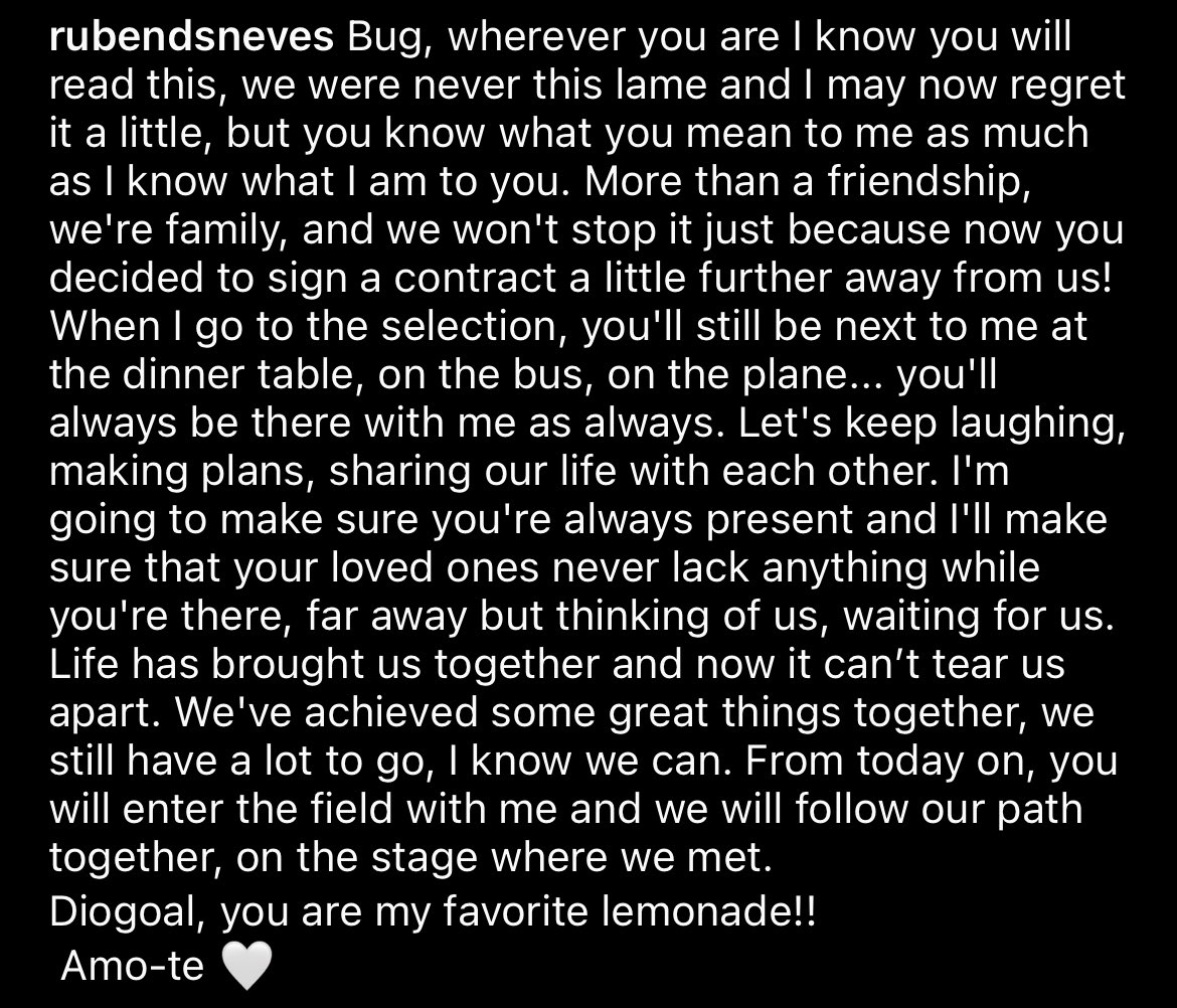 💔 I hope everyone finds a friend like Ruben Neves