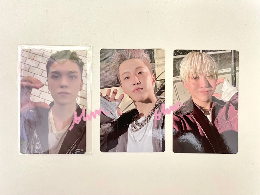 wts lfb ೀ

ᡣ𐭩 seventeen burstday weverse pob (vernon, hoshi, seungkwan)

• ₱200 ea + sf, ₱580 if take all
• onhand, can ship agad!
• payo / 3 days dop
• will give official nrpcs as freebie

#dollycartz