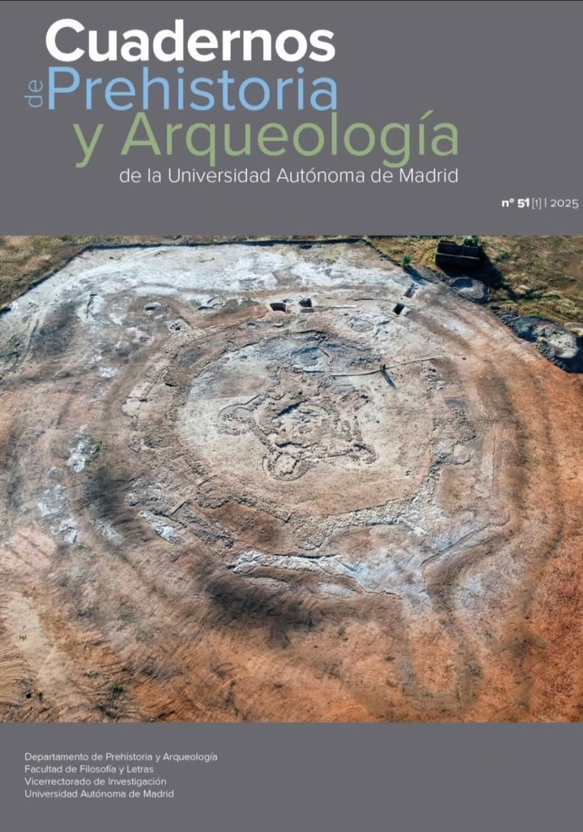 Enrmunnie's tweet image. El yacimiento "Cortijo Lobato", de #Almendralejo, en la portada del último número de la revista Cuadernos de Prehistoria y Arqueología de la @UAM_Madrid.
El Turuñuelo, Cancho Roano, Medellín, La Majona, Cáparra... ¡cuánto nos quedará por conocer en mi Extremadura!