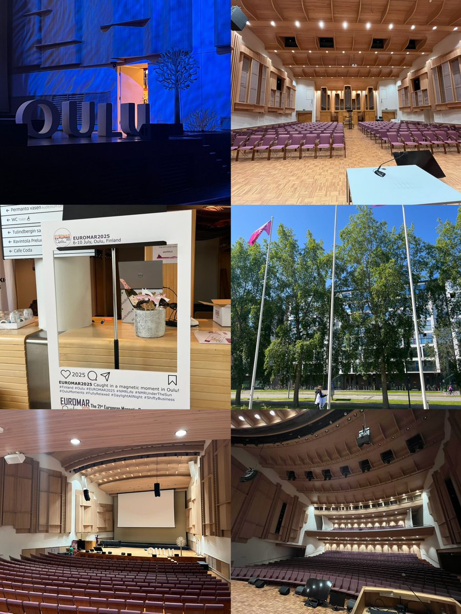 euromar2026's tweet image. Final touches are happening in the Oulu music center with great weather! Lecture halls are prepped &amp;amp; booths are taking shape at Oulu Congress Centre. EUROMAR2025 is almost here! Ready to welcome you on 6–10 July in Oulu, Finland 🇫🇮 #Oulu #NMR #ESR #EPR #MRI