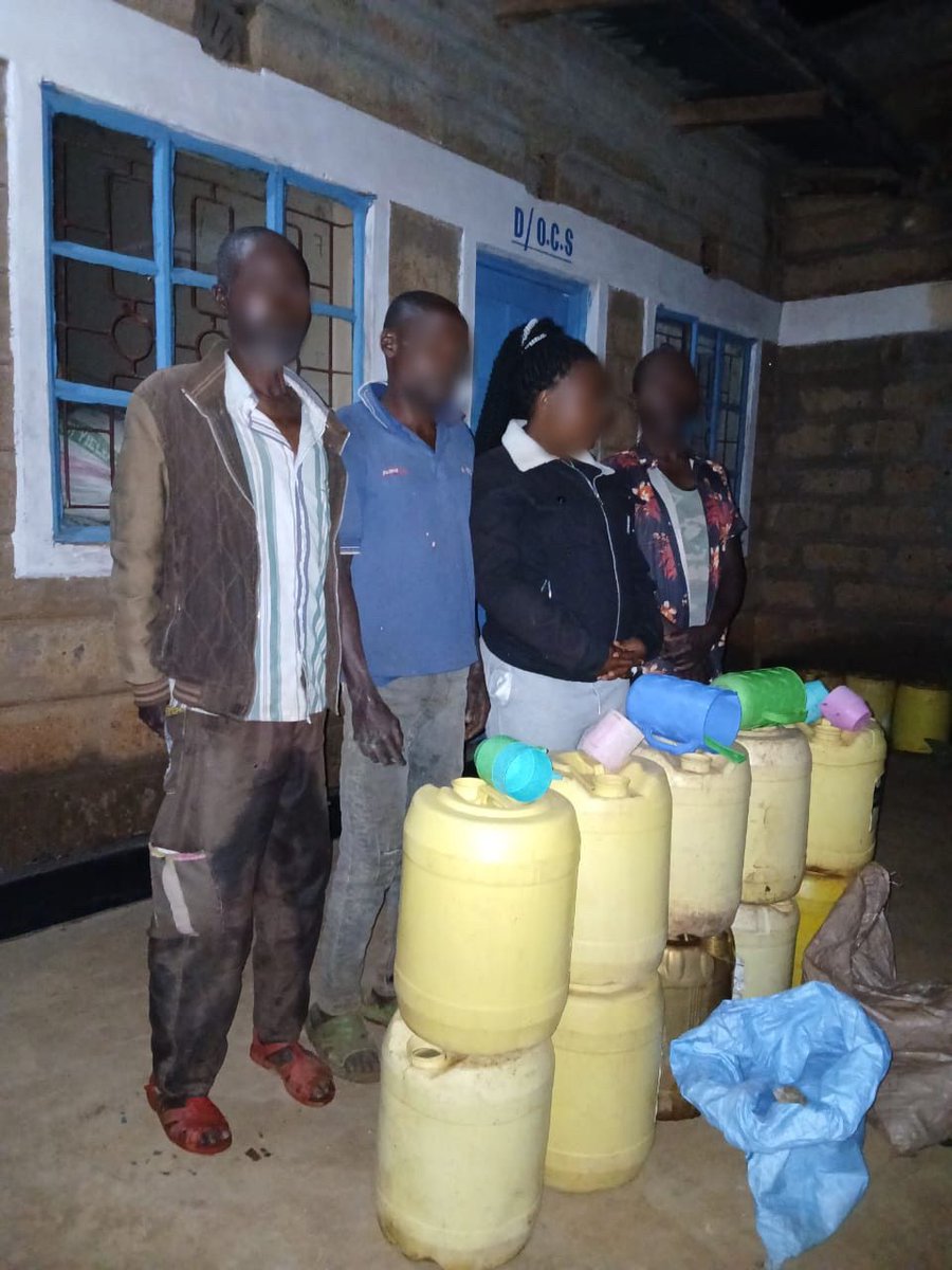 CRACKDOWN ON ILLICIT BREW CONTINUES IN THARAKA NITHI COUNTY

200 litres of illicit brew were confiscated earlier today during an operation in Iruri Village, Maara Sub-county, Tharaka- Nithi County.

Four people were arrested and are currently in police custody, pending