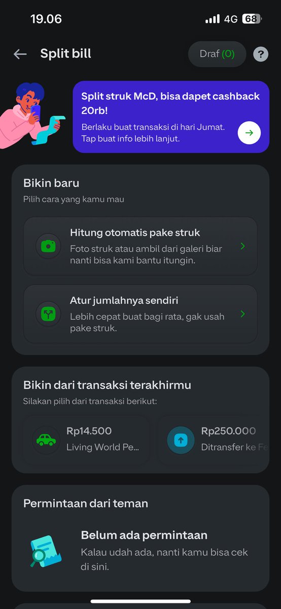 abis pake gopay split bill dan langsung mikir kenapa baru tau sekarang