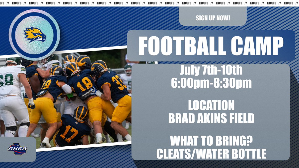 🚨Football season is almost here! 🚨

Don't miss your chance to train like a Wolverine! 
Come workout alongside the Varsity Football Team and Coaches next week at our youth football camp. 

Sign up link is Below!👇👇

payit.nelnet.net/form/CxDkZFA5