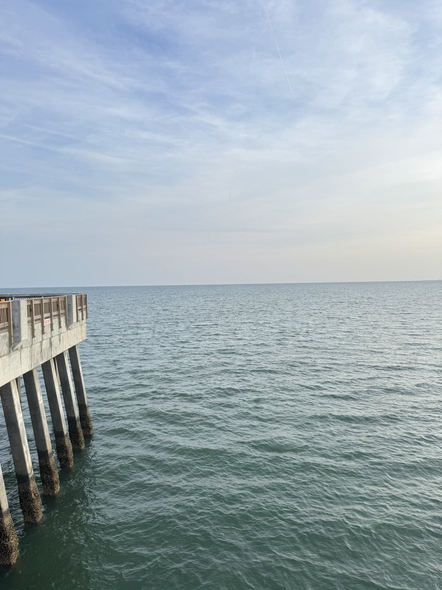The calm ocean front - Folly Beach Fishing Pier, image size:900x1200
