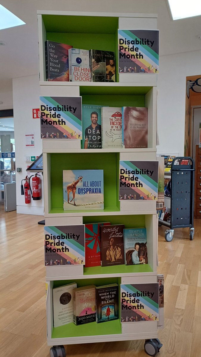 Cork City Libraries (@corkcitylibrary) on Twitter photo July is Disability Pride Month, a designation designed to draw attention to issues in the disability rights movement and redefine perceptions of disabled people. 
At Hollyhill Library we have selected just a small few of the many books written by and about disabled people. July is Disability Pride Month, a designation designed to draw attention to issues in the disability rights movement and redefine perceptions of disabled people. 
At Hollyhill Library we have selected just a small few of the many books written by and about disabled people.