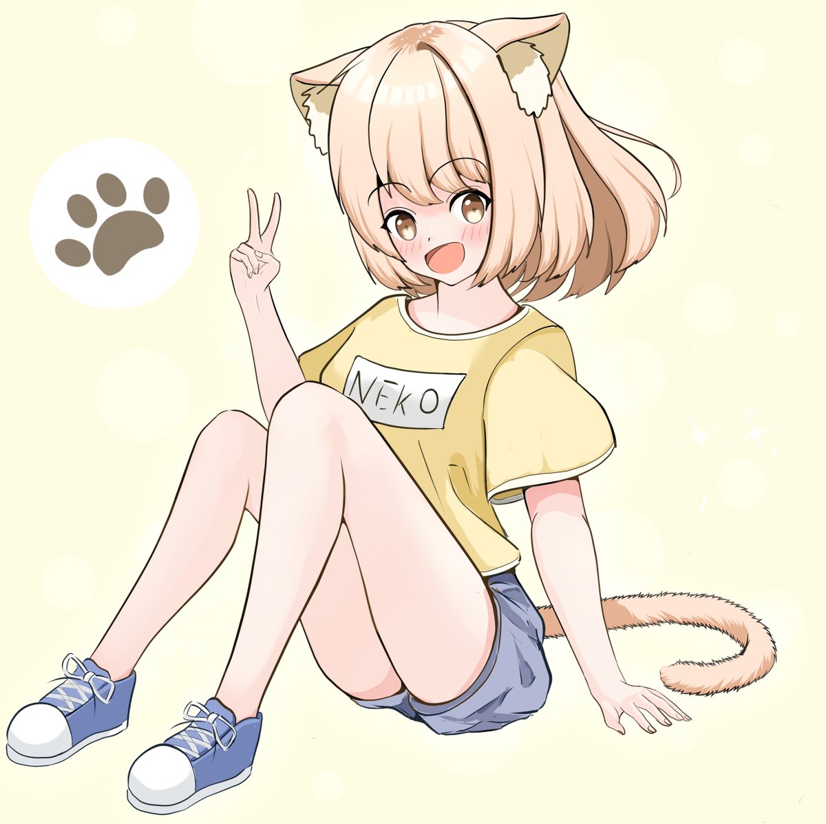 garu003's tweet image. お座りピースねこ🐈🐈