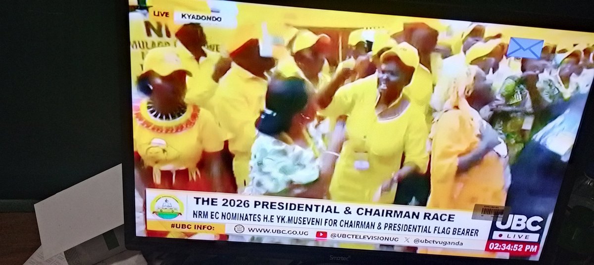 Cosmas James Okidi (@cosmsso) on Twitter photo NRM EC NOMINATES H.E UK.MUSEVENI FOR CHAIRMAN AND PRESIDENTIAL FLAG BEARER.
VENUE: FROM KYADONDO
VISIONARY LEADER, LONG LIVE YOUR EXCELLENCY.
*GULU DRDC* <a href="/KagutaMuseveni/">Yoweri K Museveni</a> <a href="/GovUganda/">Government of Uganda</a> <a href="/GCICUganda/">Government Citizen Interaction Centre</a> <a href="/HellenSeku/">Commissioner Hellen</a> <a href="/kirunda_faruk/">Faruk Kirunda</a> <a href="/JanetMuseveni/">Janet K Museveni</a> <a href="/JaneBarekye/">Jane Barekye</a> <a href="/AkelloJM/">Akello Jane Mary</a> NRM EC NOMINATES H.E UK.MUSEVENI FOR CHAIRMAN AND PRESIDENTIAL FLAG BEARER.
VENUE: FROM KYADONDO
VISIONARY LEADER, LONG LIVE YOUR EXCELLENCY.
*GULU DRDC* <a href="/KagutaMuseveni/">Yoweri K Museveni</a> <a href="/GovUganda/">Government of Uganda</a> <a href="/GCICUganda/">Government Citizen Interaction Centre</a> <a href="/HellenSeku/">Commissioner Hellen</a> <a href="/kirunda_faruk/">Faruk Kirunda</a> <a href="/JanetMuseveni/">Janet K Museveni</a> <a href="/JaneBarekye/">Jane Barekye</a> <a href="/AkelloJM/">Akello Jane Mary</a>