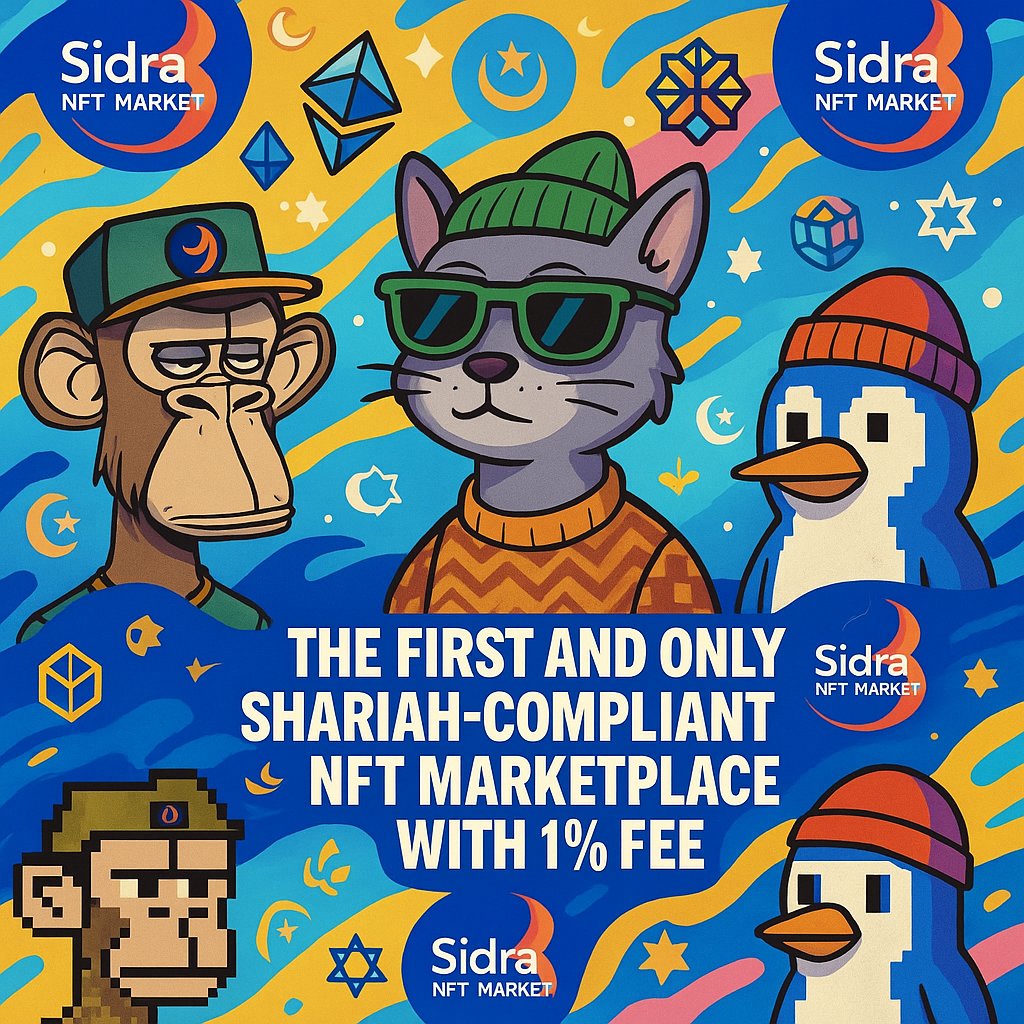 sidraNFThub's tweet image. Sidra Chain community, mark your calendars: Token launch is July 6! Invest today in Sidra NFT Market for Shariah-compliant innovation. Join now! 
Act fast! 🔗 sidrastart.com/project/248619…
#SidraNFTMarket #IslamicCrypto