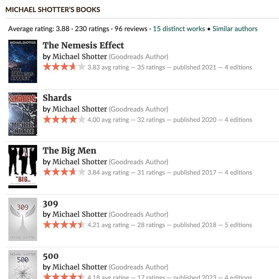 mdshotter's tweet image. With how busy and chaotic life often is, I greatly appreciate everyone who takes the time to read my books, and offer a special "thanks" to those who rate and/or review them in places like Goodreads. It means a lot to me, and helps other readers to make their own choices. 📚🙂👍