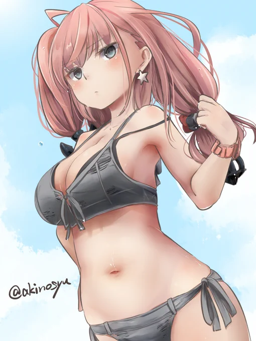 水着アトランタ 薄いからだもいいけどハミ肉もいいと思ってる #艦これ