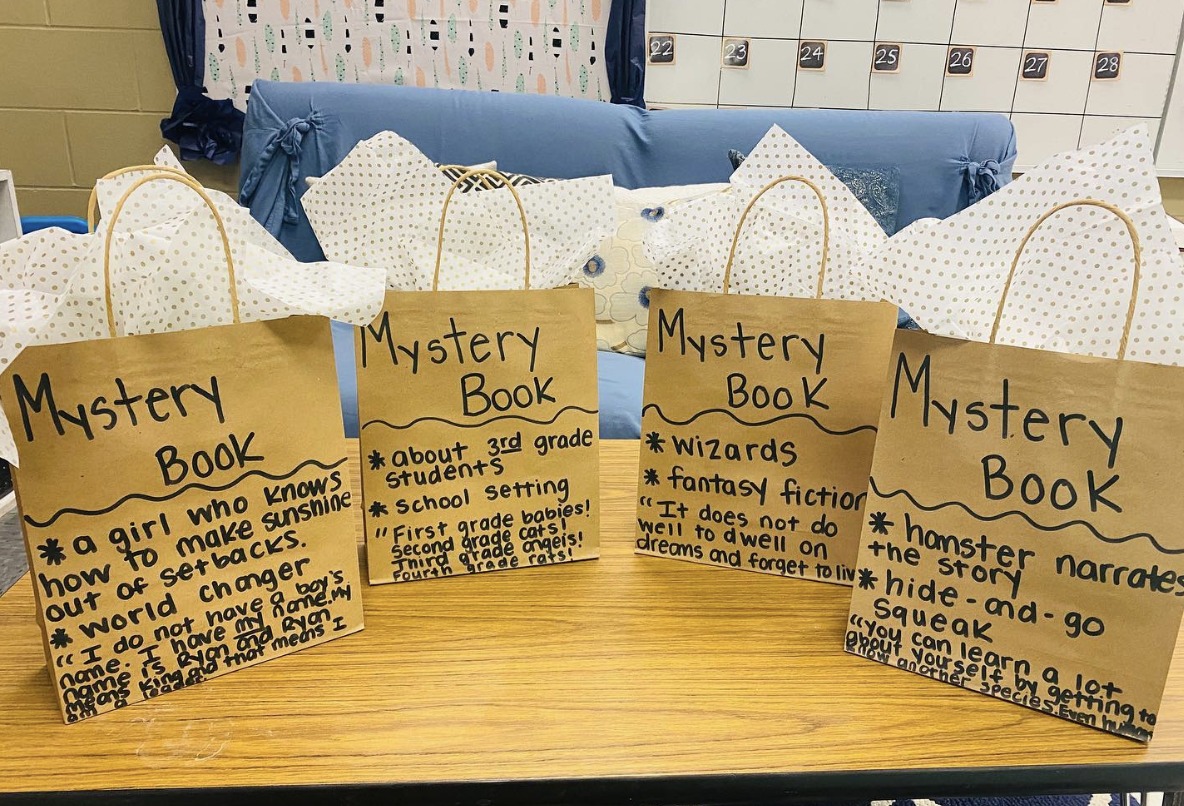 Whatever the genre, there's always an element of mystery to the books T Avery shares with her Ss!

(Via lieskesclass on Instagram, inspired by terrificteachingwithmrslong on Instagram)

#ELA