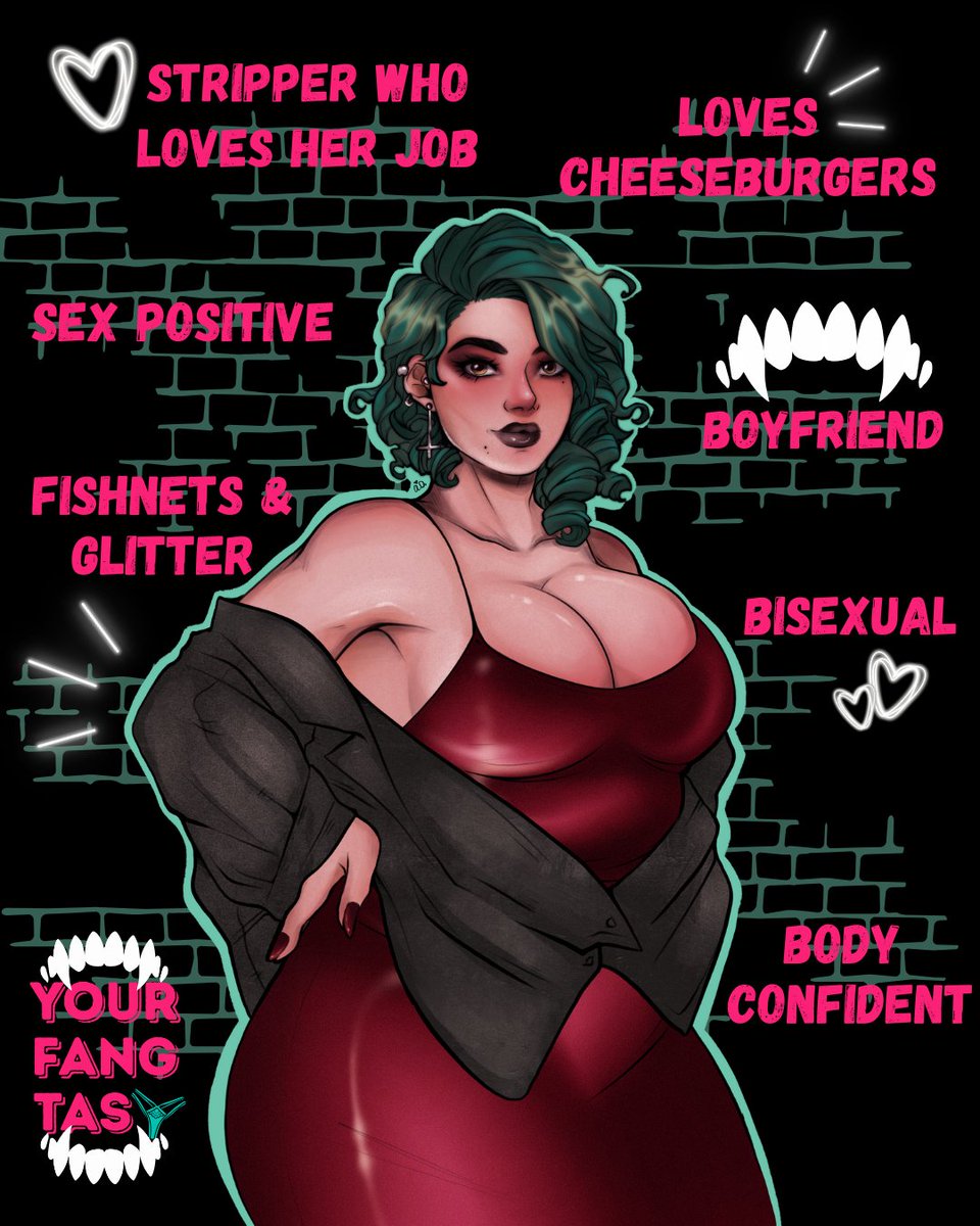 Yay for character art! I finally feel like I got a good one out of myself. With edits dwindling down now, I guess it's time to start promoting.

This is Millie, she's FMC of Your Fangtasy! Art by me. 

#booktwt #WritingCommunity