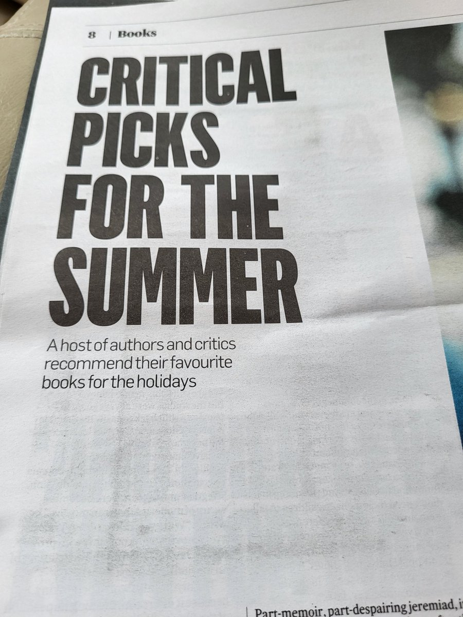 I consider myself to be a dedicated reader but the recommendations in today's <a href="/IrishTimes/">The Irish Times</a> mostly leave me cold.🙄
Luckily author Carol Drinkwater in the same section, has better suggestions👍🙏