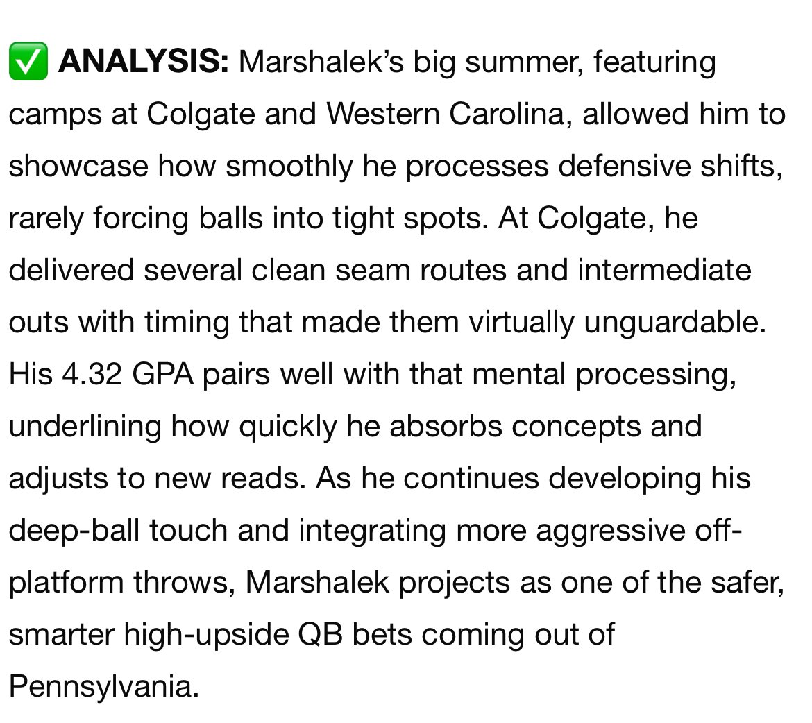 Gavin Marshalek (@gavinmarshalek1) on Twitter photo Thank you <a href="/sixstarfootball/">Six Star Football | PLUS+</a> for the write up and coverage
<a href="/nexgenscouting/">Keith Smilie</a> <a href="/mfarrellsports/">Mike Farrell</a> <a href="/CoulterRecruits/">Chris Coulter</a> <a href="/GOBIGRED19/">MT. CARMEL AREA RED TORNADOES FOOTBALL</a> <a href="/QB_Factory/">Quarterback Factory</a> Thank you <a href="/sixstarfootball/">Six Star Football | PLUS+</a> for the write up and coverage
<a href="/nexgenscouting/">Keith Smilie</a> <a href="/mfarrellsports/">Mike Farrell</a> <a href="/CoulterRecruits/">Chris Coulter</a> <a href="/GOBIGRED19/">MT. CARMEL AREA RED TORNADOES FOOTBALL</a> <a href="/QB_Factory/">Quarterback Factory</a>