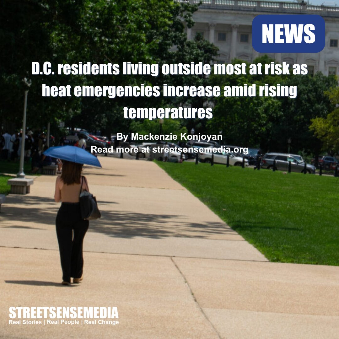 streetsensedc's tweet image. As D.C. faces extreme heat this summer, the most vulnerable in the city, including those experiencing homelessness, are at greater risk. Read about this summer's heat plan and more at bit.ly/3TTYSPP