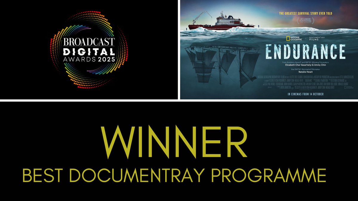 🏆 Endurance won Best Documentary Programme at the #BroadcastDigitalAwards

A massive well done to the creative team and everyone who made the Endurance22 expedition possible.

Exploration meets storytelling 👏

Find out more about the expedition here:

fmht.co.uk