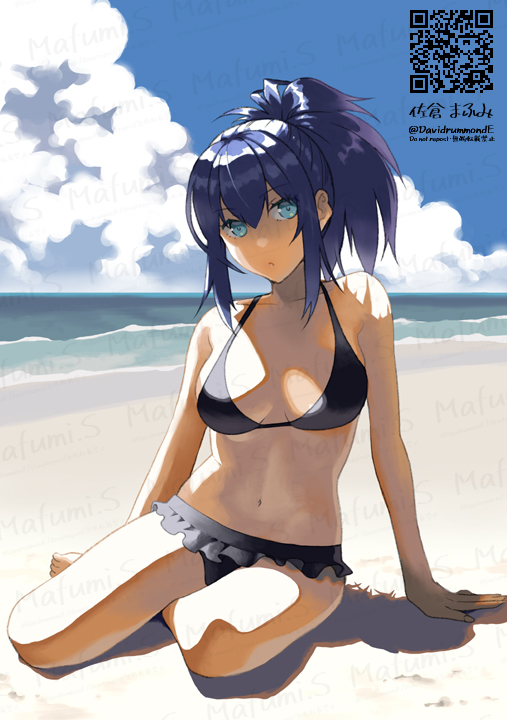 DavidrummondE's tweet image. 今日 #ビキニの日 らしいので、KOFのレオナに着てもらいました。サイパン行った時の自分の写真を参考にして描いたらAI絵みたいになってしまった…;