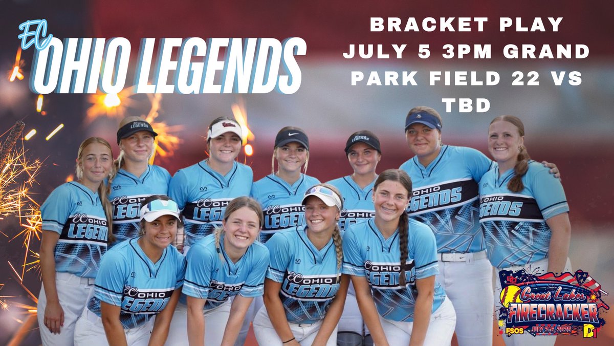 BKsBiggestFan's tweet photo. Nice job @Legends16uBlue placing 1st in your pool at the Great Lakes Firecracker! Let's dig in and grind it out!!!
@d1fastpitch1 what a huge event!
#LetsGoLegends #MyMVP
#OhioFastPitch https://t.co/raoPiVC6xq