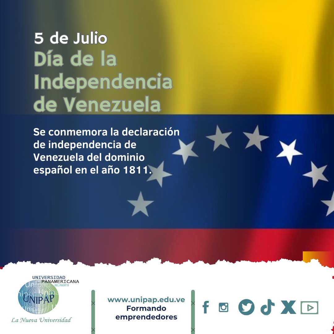 UNIPAP_Oficial's tweet photo. La Universidad Panamericana del Puerto, conmemora la declaración de independencia de Venezuela.
.
.
.
#unipap
#independencia
#carrerasexoticas
#formandoemprendedores https://t.co/qs7X1qGIBJ