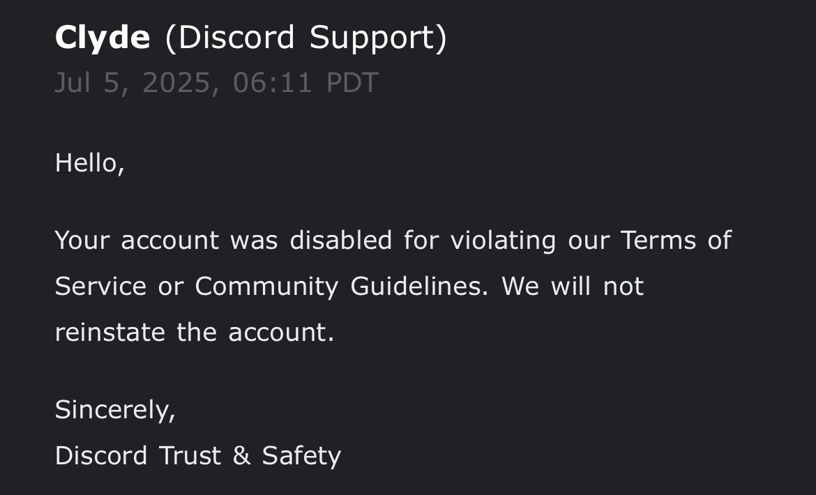 ᴊᴀᴄᴋ (@__jaytrain) on Twitter photo <a href="/discord_support/">Discord Support</a> hi this is actual bullcrap I’ve never violated any of your guidelines i want my accounts back so i can talk to my friends <a href="/discord_support/">Discord Support</a> hi this is actual bullcrap I’ve never violated any of your guidelines i want my accounts back so i can talk to my friends