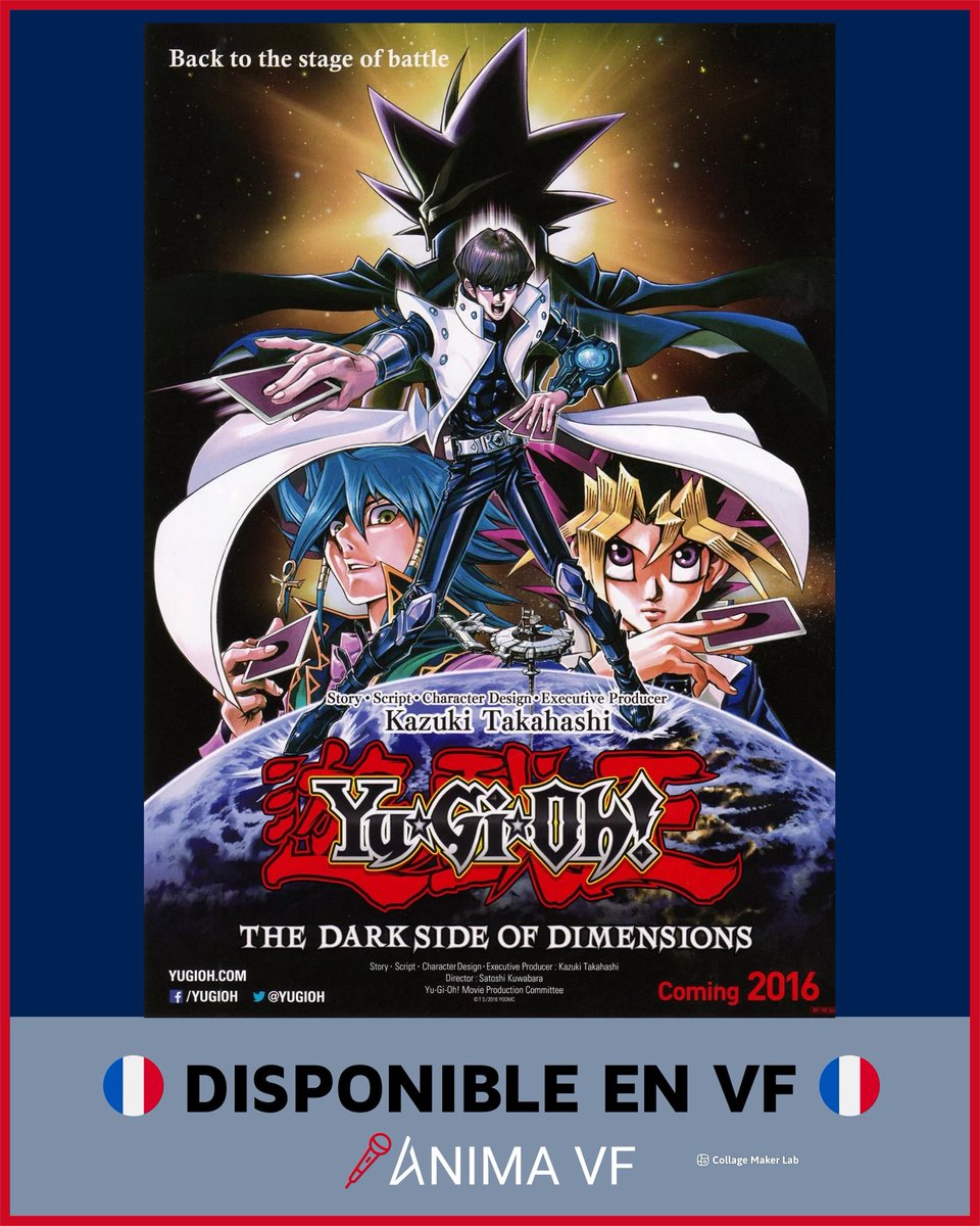 🇫🇷ANNONCE VF 🇫🇷

C’est un moment historique pour la France pour notre pays

YU-GI-OH DARK SIDE OF THE DIMENSIONS. Aura le droit à sa VF qui est maintenant disponible. Sur <a href="/ADNanime/">Animation Digital Network</a>