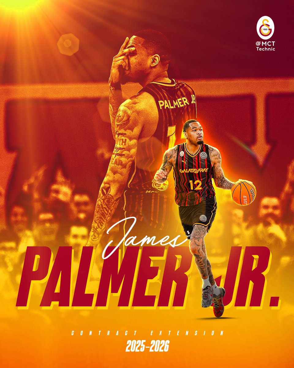 🟡🔴 James Palmer Jr. 2025/26 sezonunda da bizimle!  👊

🔗 galatasaray.org/haber/basketbo…