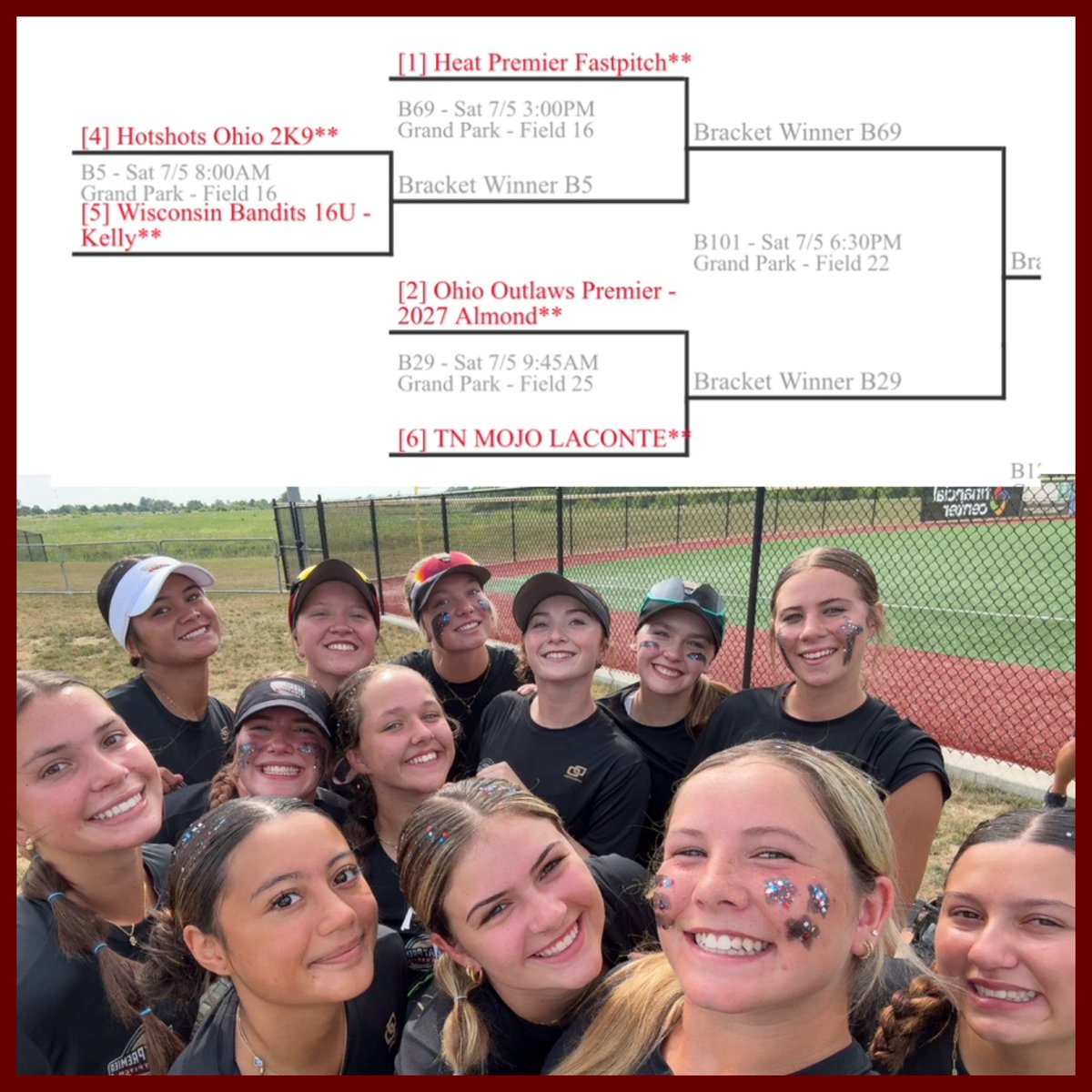 Nearly 150 teams in the 16U division of the <a href="/d1fastpitch1/">D1 Fastpitch</a> Great Lakes Firecracker. Only 6 teams finished pool play 5-0! Just getting started! Come see us at 3pm on Field 16!🔥