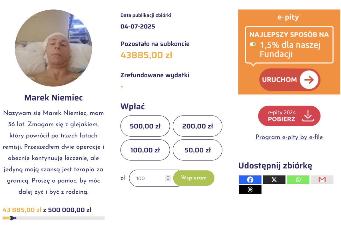 Hej, Kibice! 🤗

Rodzina Patryka Niemca potrzebuje wsparcia. Siatkarska rodzino, do dzieła! 🤍

Zachęcamy do wsparcia poprzez zbiórkę 👉 fundacjarakiety.pl/podopieczni/ma…

Więcej informacji 👉 plusliga.pl/news,rodzina-p…