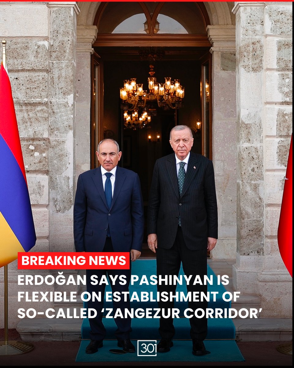 BREAKING: Turkish President Recep Erdoğan, speaking to reporters aboard his plane during his return from occupied Stepanakert, where he attended the 17th Economic Cooperation Organization (ECO) Summit, claimed that Armenia is adopting a “more flexible approach” toward the