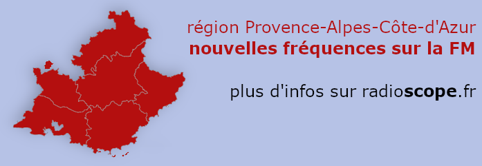 ❗️Mise à jour du guide radio de Radioscope avec les nouvelles fréquences autorisées en région PACA, certaines ayant démarré ce 1er juillet.

La liste des nouveautés à retrouver ci-dessous
▶️ radioscope.fr/nv-freq.htm