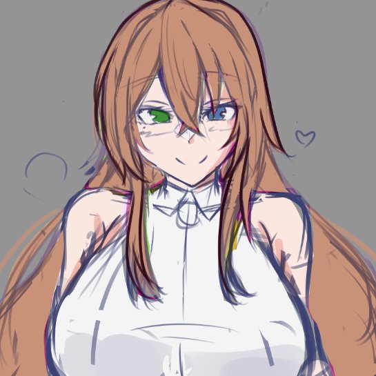 髪の色赤系なんか違うか…?って調整してたらしっくりきすぎては????好き?????ってなったらふ 