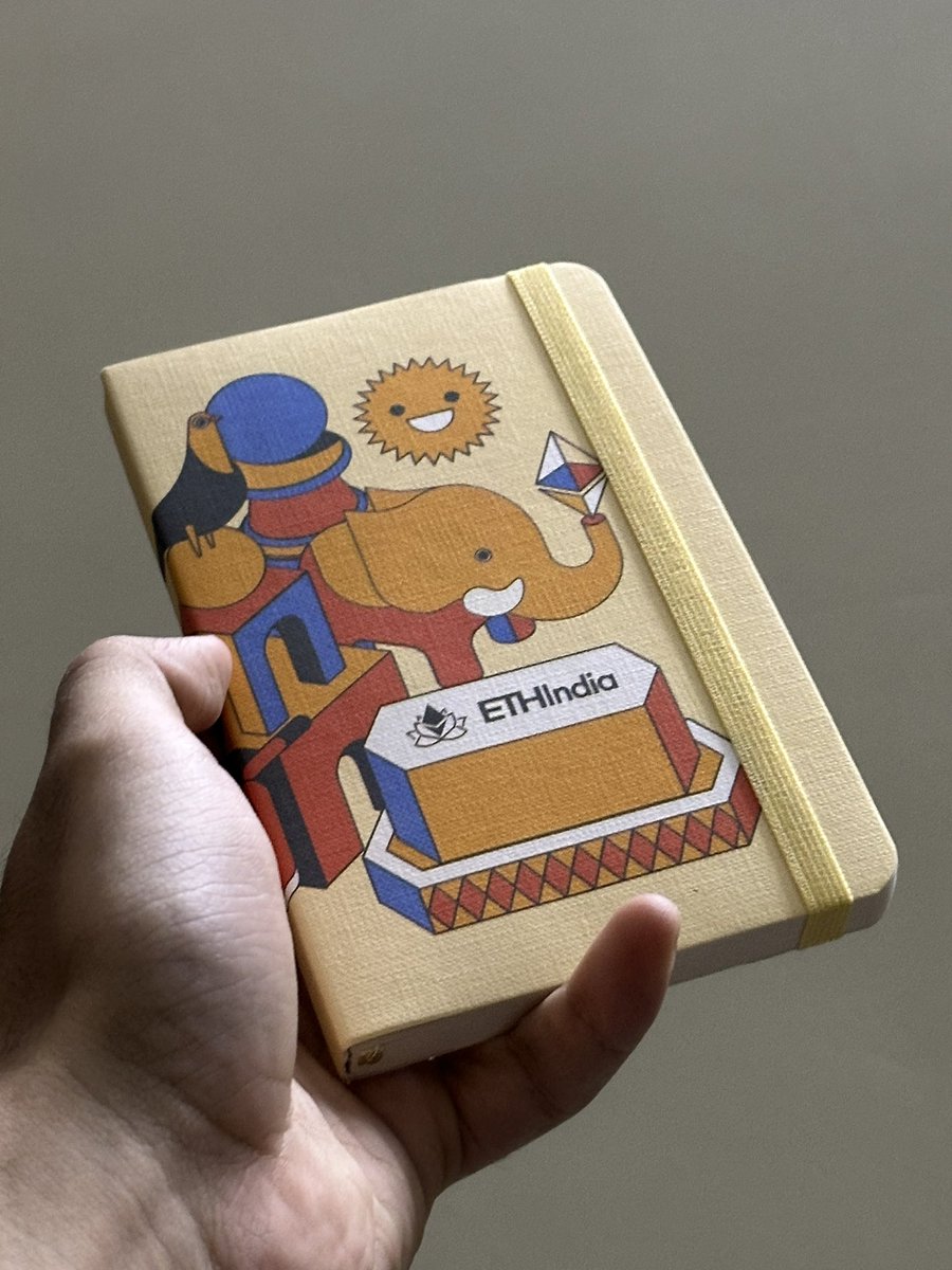 I found this in my drawer, never really used it. Probably a good time to write down my ideas into this.

Thanks <a href="/ETHIndiaco/">ETHIndia</a> &amp; <a href="/denverjude/">Denver Dsouza 🦇🔊</a>